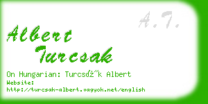albert turcsak business card